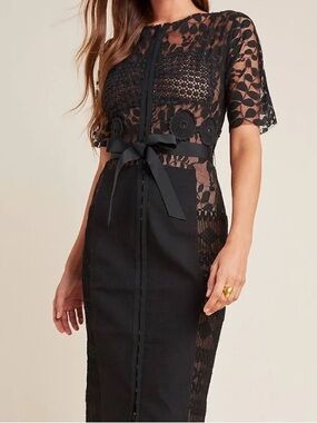 ANTHROPOLOGIE BEGUILE BYRON LARS Carissima Lace Sheath Dress 4